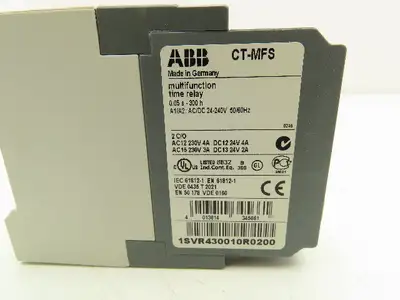 ABB 1SVR430010R0200 Multi-Function Time Relay 0.05 Sec-300 Hours 24V 240V