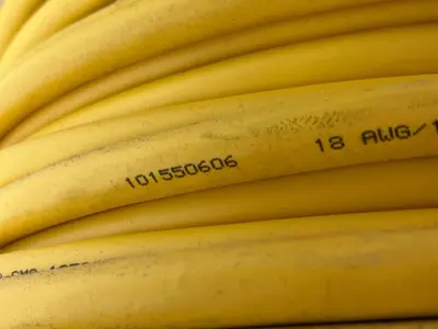 RF50606 | Turck  Cable 12X18 AWG Yellow PVC 600V CSA AWM I/II A/B 105C 100 FT - New Other