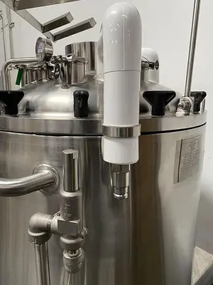 USED ABEC STAINLESS TECHNOLOGY CV-24300-1 300 LITER JACKETED CRYO VESSEL -112° F TO 280° F