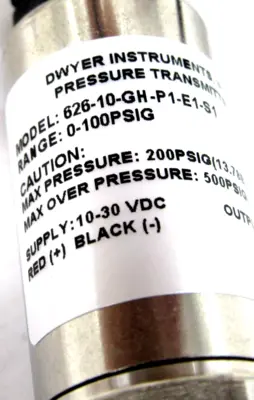 NEW DWYER 626-10-GH-P1-E1-S1 PRESSURE TRANSMITTER 62610GHP1E1S1