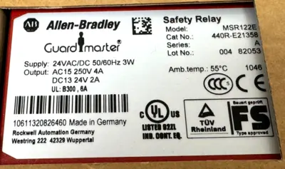 ALLEN BRADLEY 440R-E21358 MINOTAUR SAFETY RELAY SER. A MSR122E UNUSED SURPLUS