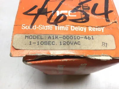 National Controls Corporation A1K-10-461 Solid State Timer Range 1-10 Sec 120VAC