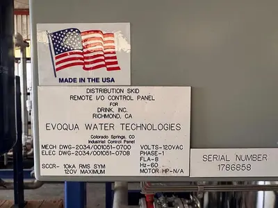 USED 2019 EVOQUA WATER TECHNOLOGIES RO/DI SYSTEM WITH SOFTENING CAPABILITY