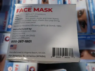 Amerishield 6.9" X 3.7" Disposable Face Masks