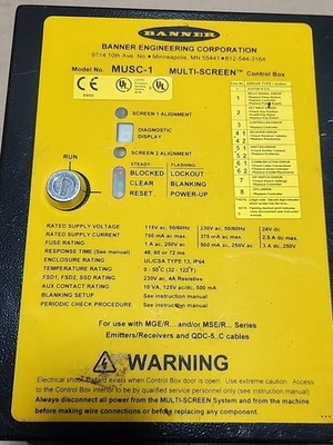 Used Banner MUSC-1 Sensors Indiana US | J&J Industrial Supply #513531