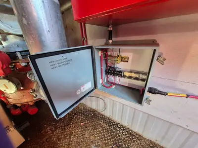Containerized Foam Fire Suppression System w/ Deluge Valve, Potter Controls & Piping Manifold