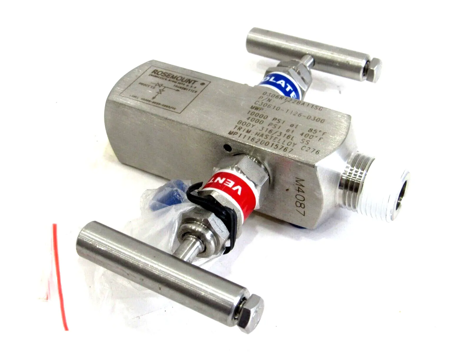 NEW ROSEMOUNT 0306RT22BA11SG INLINE MANIFOLD
