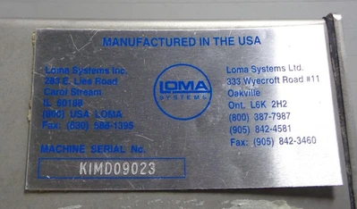 Used LOMA MFG. IQ2 Metal Detectors California US | BakeryEquipment.com #1555030