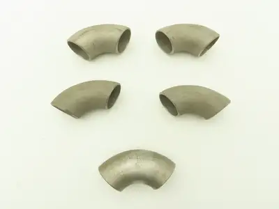 AFI 316L SCH 10 Stainless Steel 90° Elbow 1-1/2" Butt Weld  Lot of 5