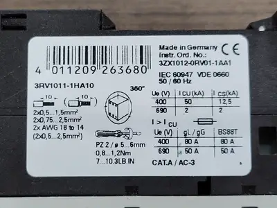 USED SIEMENS 3RV1011-1HA10