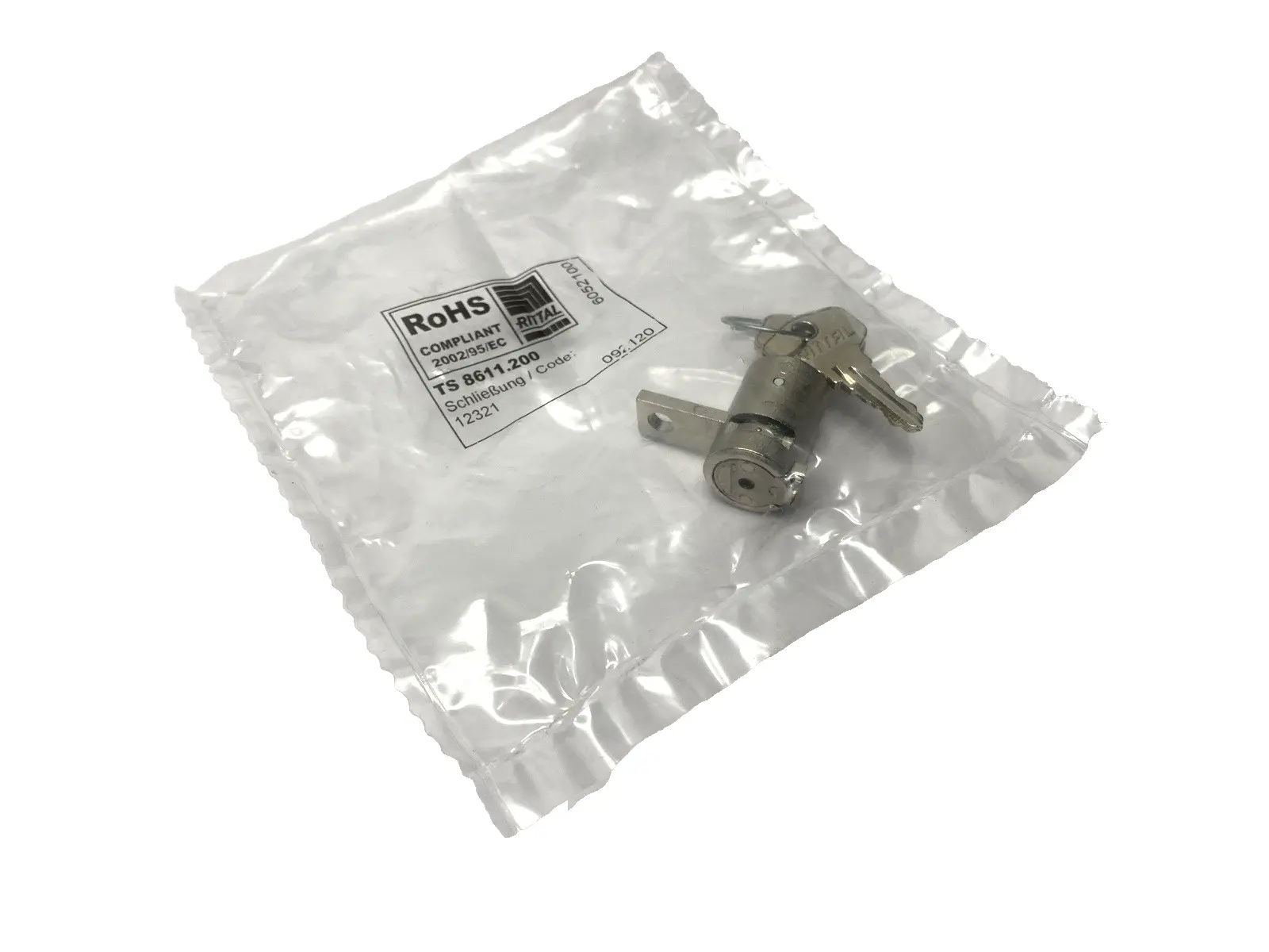 NEW RITTAL LOCK AND PUSHBUTTON INSERT FOR HANDLE SYSTEMS W/ 2 KEYS