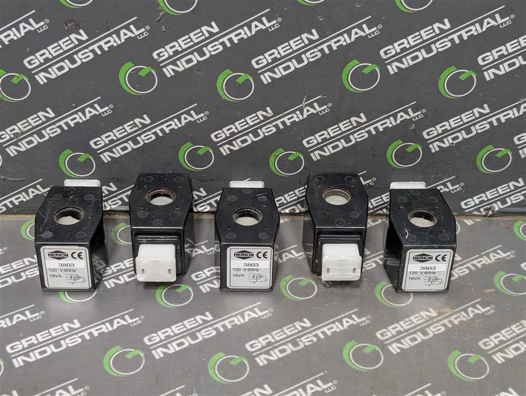 Lot of 5 Herion 3803 Solenoid Valve Replacement Coils 120V New