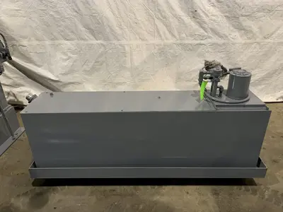 48" DAHLSTROM HD-37548 PEELER TABLE W/ HYDRAULIC HOLD DOWN. STOCK # 0206522