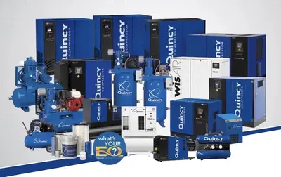 Used QUINCY QGS-25 Rotary Screw & Sliding Vane Air Compressors California US | Bay Line Tool #1336404