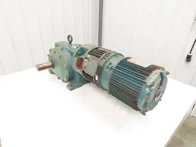 Reliance Master XL Gearmotor 70:1 Ratio 24rpm 3Hp 230/460V 3PH LH 182TC w/Brake