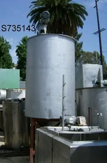 Tank, 840 Gallon, 316 Stainless Steel, 57" x 7', FB/OT, Agitated, 5 HP #S735143