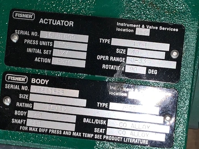 Used Fisher V500 Valves/Fittings Minnesota US | Peak Machinery, Inc. #285991