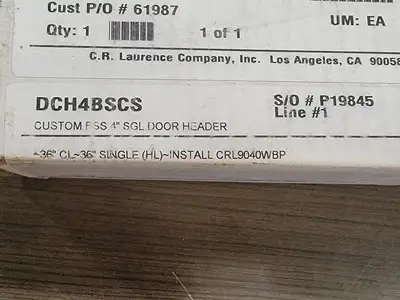 4" Door Header DCH4BSCS