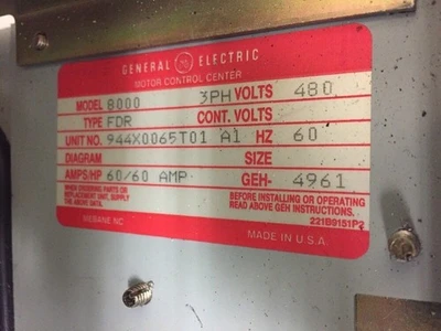 USED General Electric Does Not Apply