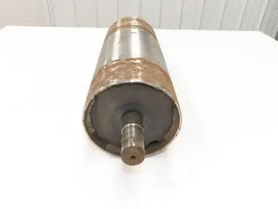 Hytrol 6"x 14" Crowned Tail Pulley for 18" Conveyor 15"BF 8" Belt Under Roller