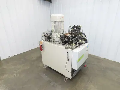 Voith IPC 5-50 101 2-Pump Hydraulic Power Unit 100 Gal 20 GPM 3000 PSI 40Hp 480V