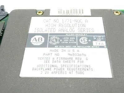 USED ALLEN BRADLEY 1771-NOC/A ISOLATED ANALOG SERIES A REV G 96132691 1771NOCA
