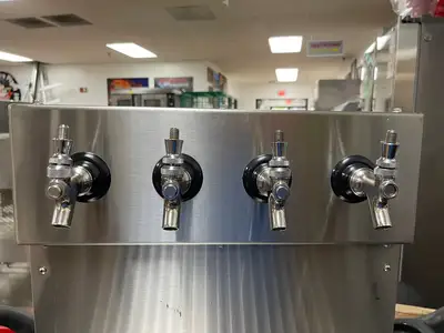Used Falcon Restaurant Supply Used Stainless Steel 4 Tap Wall Mount Beer Dispenser with Drain Beer Equipment Illinois US | Falcon Restaurant Supply #1376119