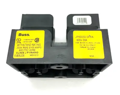 Used Bussmann Class J Pyramid Fuse Holder Block Fuse Accessories Michigan US | Maverick Industrial Sales #1489903