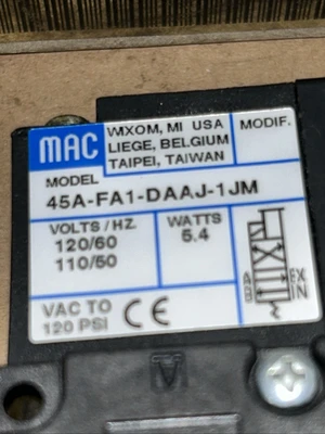 NEW MAC 45A-FA1-DAAJ-1 JM