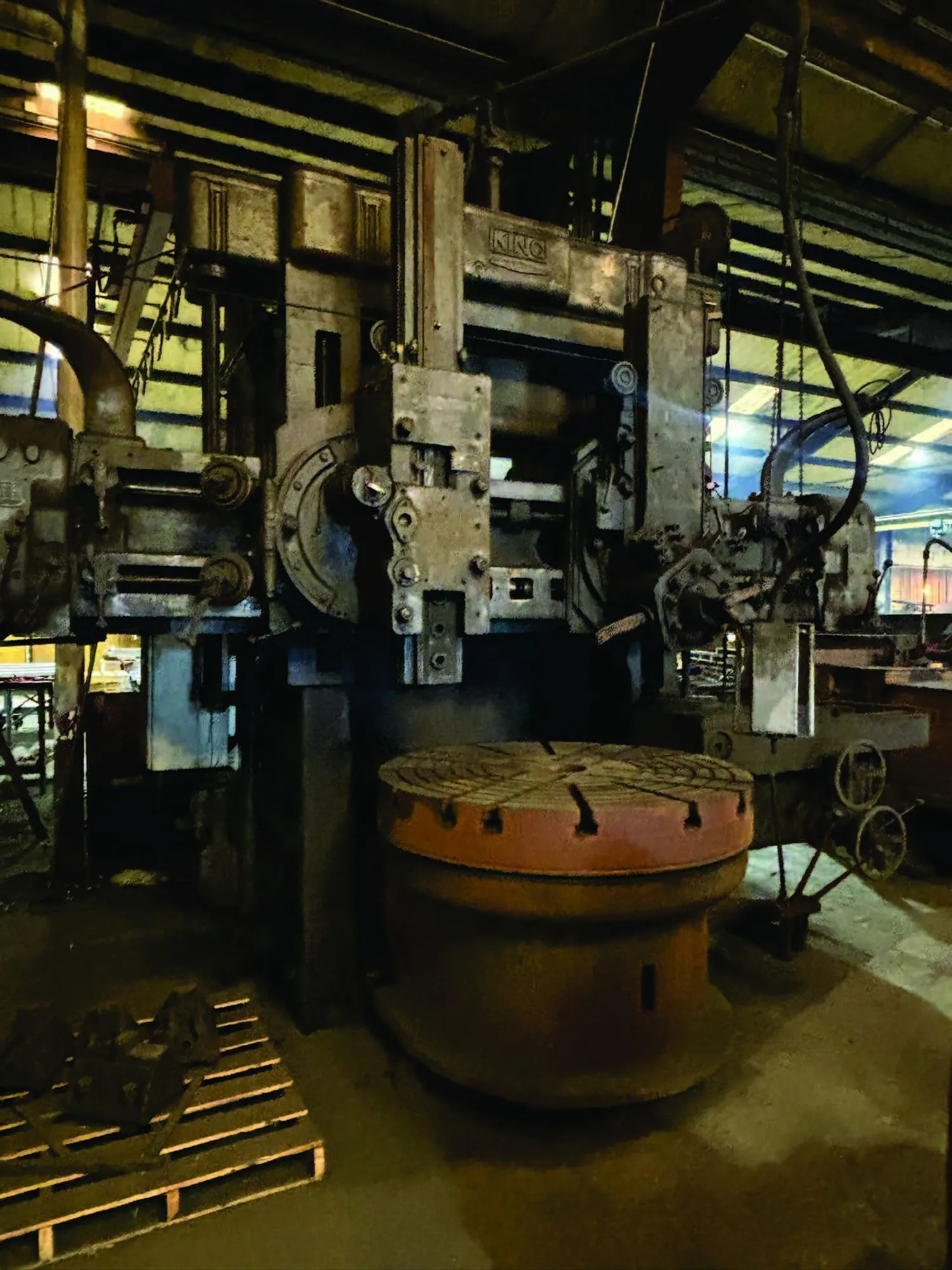 USED KING 52" VERTICAL BORING MILL