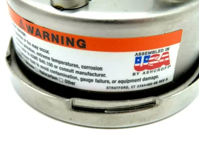 NEW ASHCROFT 25-1009-SW-02B-600# INDUSTRIAL PRESSURE GAUGE 251009SW02B600