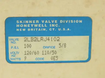 Skinner Lancer 2LB2LRJ4102 Brass Solenoid Valve 2-Way NC 120V 100 PSI 1/2" NPT