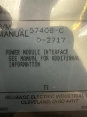 Used RELIANCE ELECTRIC 0-57408-C Industrial Controls | Surplus Asset Holdings #1220712
