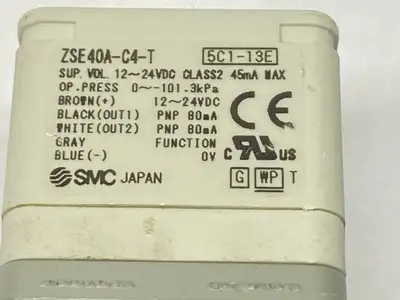 USED SMC ZSE40A-C4-T DIGITAL VACUUM PRESSURE SWITCH
