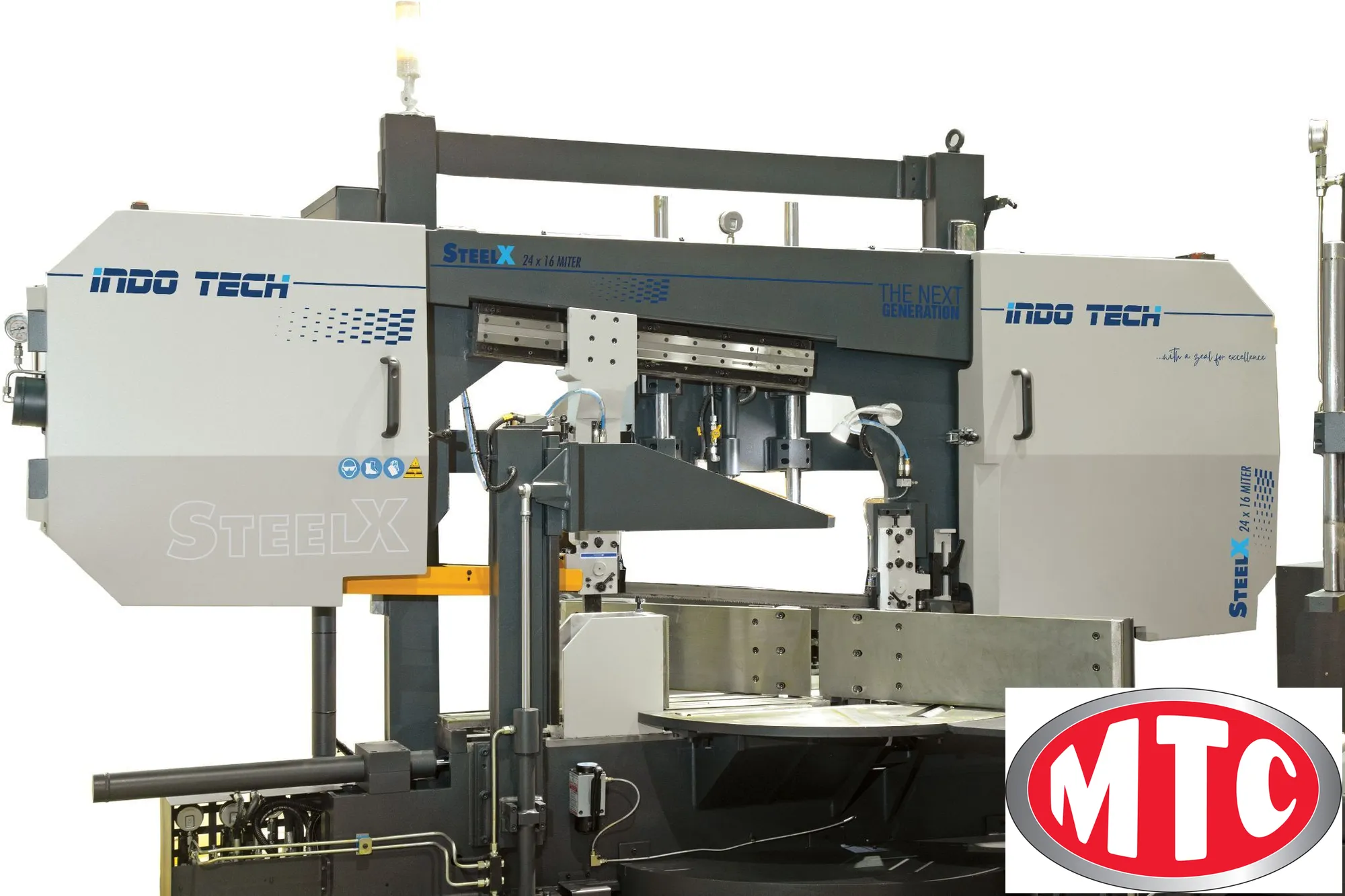 Indotech i48" x24" SA Horizontal, Dual Column, Mitering bandsaw like Amada, Marvel, Doall, HEM, Hyd-Mech, Kasto and Behringer
