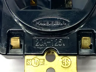 New | in-Stock Hubbell Black Straight Blade Single Receptacle 2-Pole 3-Wire 125V 20A Electrical Fittings Michigan US | Maverick Industrial Sales #1402538