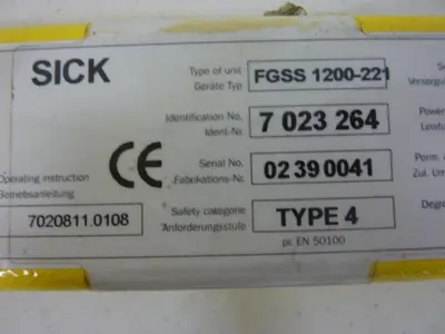 USED SICK OPTIC ELECTRONIC FGSS 1200-221