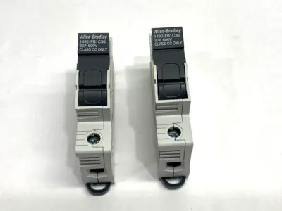 USED ALLEN-BRADLEY SER. B FUSE HOLDER 1 POLE 600V 30A LOT OF 2