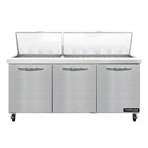 Continental SW72N30M 72" Sandwich/salad Prep Table W/ Refrigerated Base, 115v