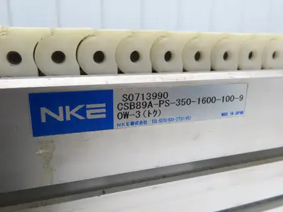 NKE CSB89A-PS-350-1600-100-90W-3 Plastic Chain Conveyor 2-Row 220V 3PH 15"x70"