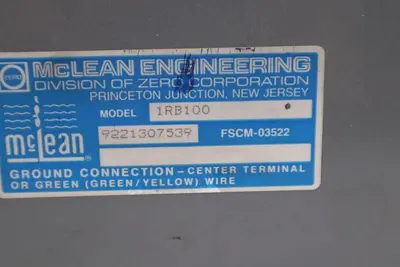 NEW Mclean 1RB100 Filter Box Fan 115V STOCK 2457