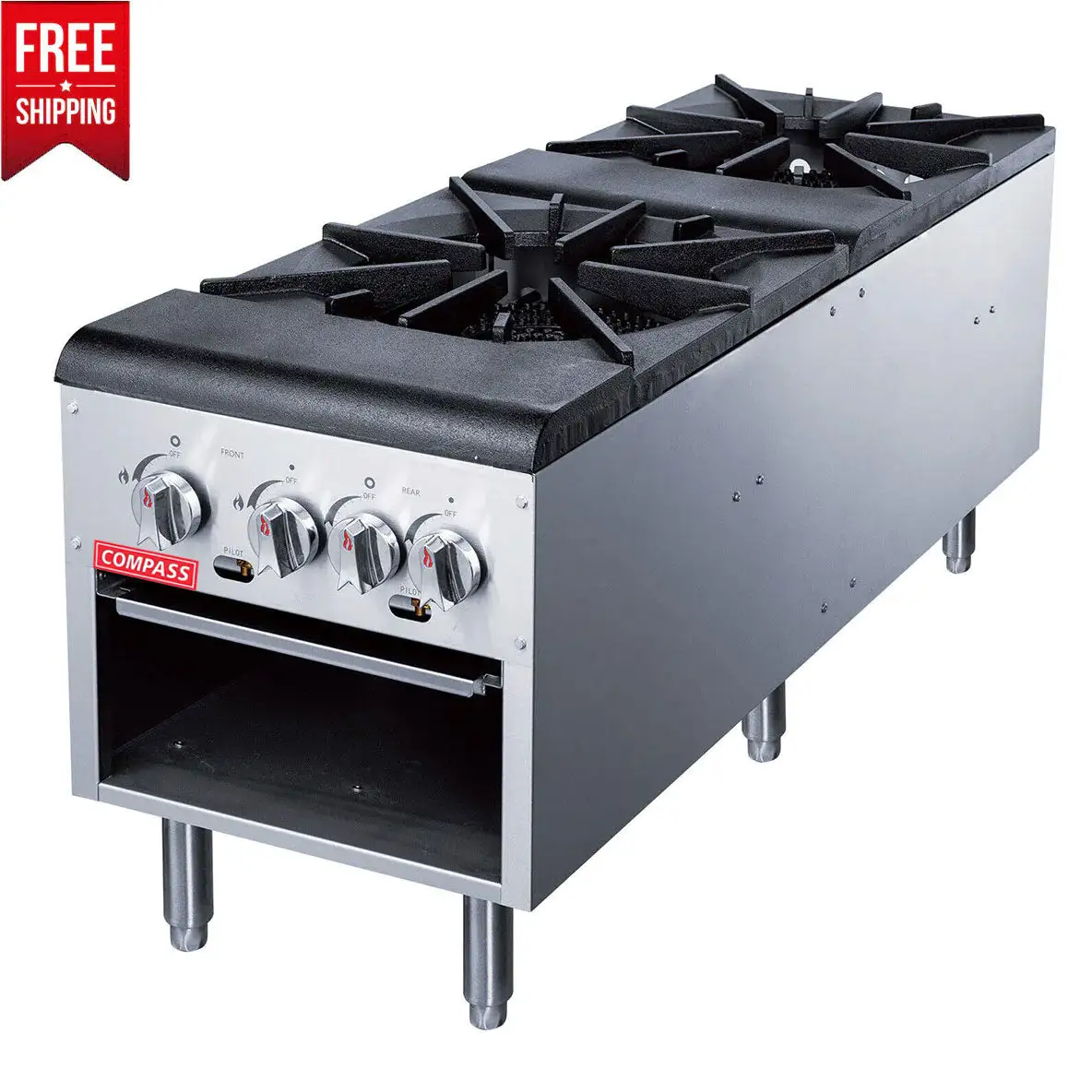 Compass DCSP2 – 18" Commercial Double Stock Pot Range (Natural Gas or Propane)