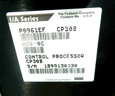 NEW FOXBORO P0961EF CP30B CONTROL PROCESSOR REV 0C