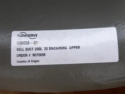 Flowserve 636658-01 Upper Suction Bell for Worthington 20QL20C Pump Surplus