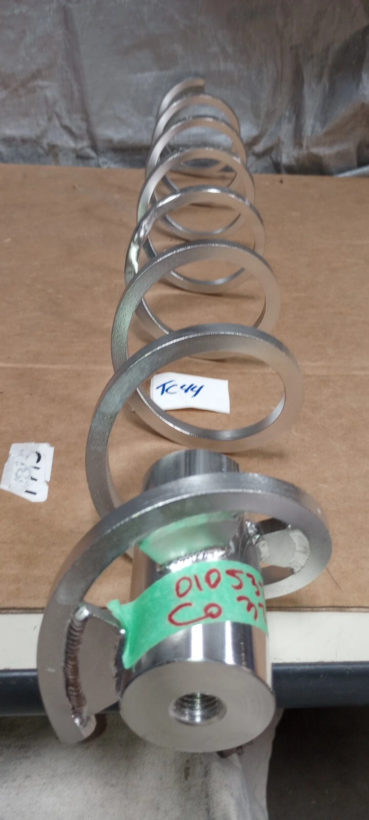 NEW Coperion K-TRON co32855 PAIR #20 r10-9 34" long SPIRAL  auger