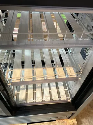 167-0482 True GDM-41CPT Two Section Glass Door Self Contained Cooler