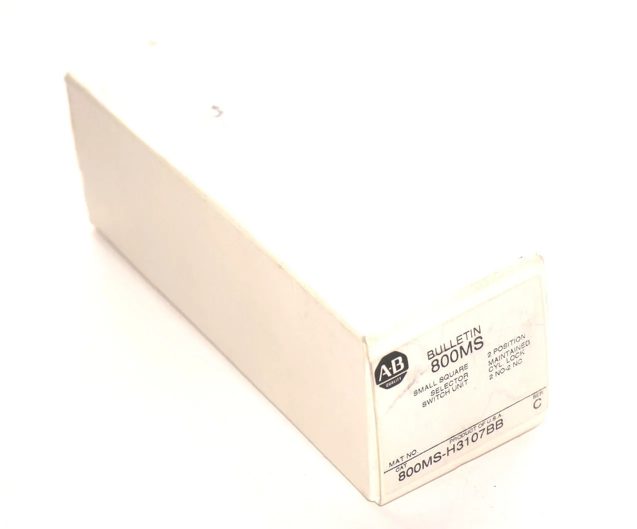 NEW ALLEN BRADLEY 800MS-H3107BB SELECTOR SWITCH SER. C 800MSH3107BB