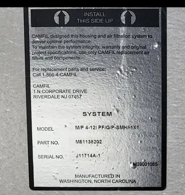 Used CAMFIL M/P 4-12I PF/G/P-SMHI-1X1 HVAC Parts and Equipment British Columbia CA | Lenmark #242801