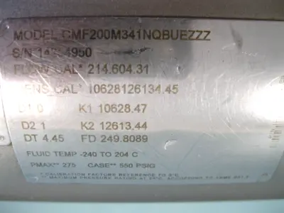 USED Micromotion CMF200 M341NQBUEZZZ