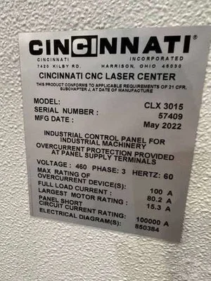 USED CINCINNATI CLX 3015